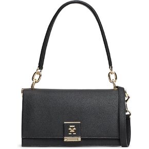 حقيبة الكتف الجلدية Tommy Hilfiger مع حزام Crossbody قابل للإزالة
