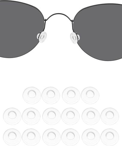 DROGO 3 Pairs Silicone Eyeglass Nose Pads, Clear Circular Replacement Nose Pieces, Anti-Slip Plug-in Nose Pads in Saudi Arabia
