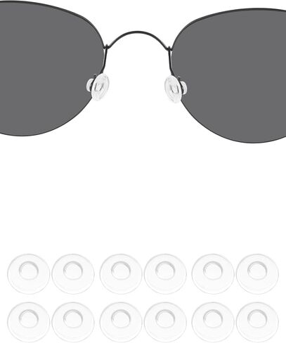 DROGO 3 Pairs Silicone Eyeglass Nose Pads, Clear Circular Replacement Nose Pieces, Anti-Slip Plug-in Nose Pads in Saudi Arabia