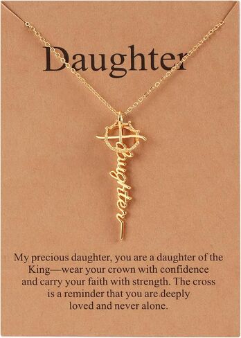 Lcherry Faith Necklace Cross Crown Necklace for Women Religious Jewelry Christian Baptisms Gifts for Women in Saudi Arabia