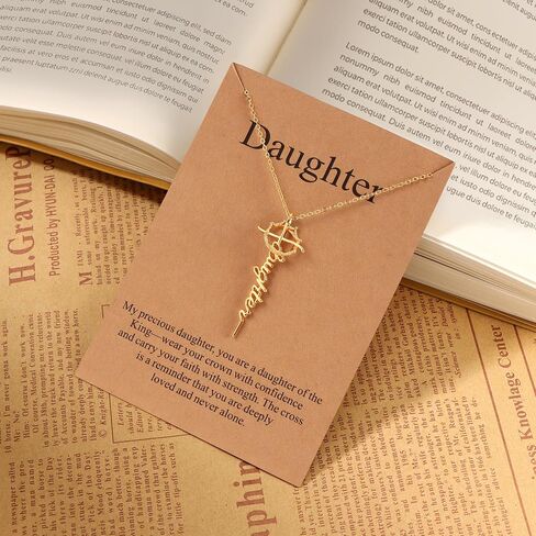 Lcherry Faith Necklace Cross Crown Necklace for Women Religious Jewelry Christian Baptisms Gifts for Women in Saudi Arabia