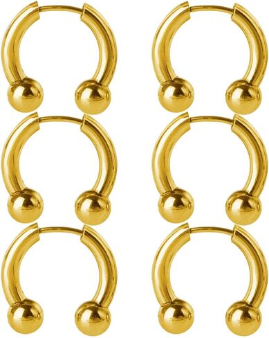 Pierced Owl 18GA Stainless Steel Faux Stretched 8GA Horseshoe Barbell Earrings, Sold as a Pair in Saudi Arabia