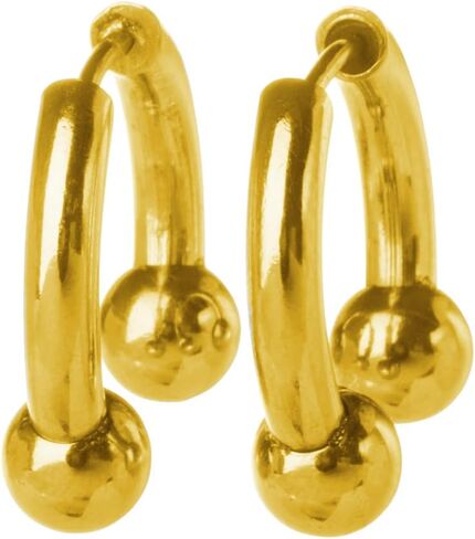 Pierced Owl 18GA Stainless Steel Faux Stretched 8GA Horseshoe Barbell Earrings, Sold as a Pair in Saudi Arabia