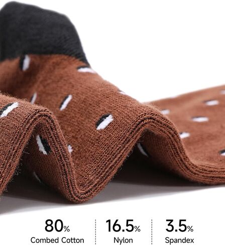 Men's Dress Socks Combed Cotton Anti Odor Quick Dry Moisture Wikcing Size 8-13 Crew Length in Kuwait