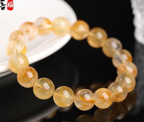 Natural Genuine Brazilian Crystal Stretch Bracelet, Abundance Stone Birthstone Chakra Healing Gemstone Crystal Beads Adjustable Bangle Jewelry Gift for Men Women in Saudi Arabia