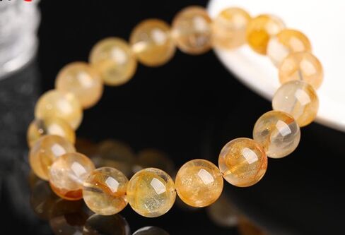 Natural Genuine Brazilian Crystal Stretch Bracelet, Abundance Stone Birthstone Chakra Healing Gemstone Crystal Beads Adjustable Bangle Jewelry Gift for Men Women in Saudi Arabia