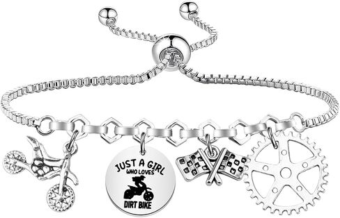 MAOFAED Dirt Bike Gift Motocross Gift Just AGirl Who Loves Dirt Bike Bracelet Gift For Her Dirt Bike Lover Gift in Saudi Arabia