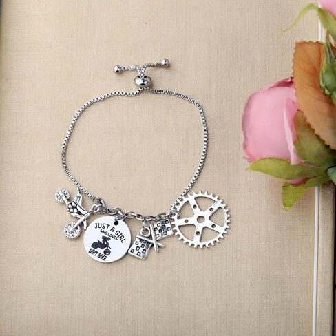 MAOFAED Dirt Bike Gift Motocross Gift Just AGirl Who Loves Dirt Bike Bracelet Gift For Her Dirt Bike Lover Gift in Saudi Arabia