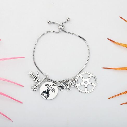 MAOFAED Dirt Bike Gift Motocross Gift Just AGirl Who Loves Dirt Bike Bracelet Gift For Her Dirt Bike Lover Gift in Saudi Arabia