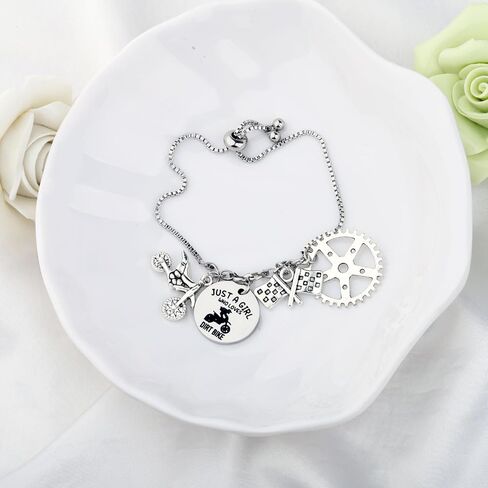MAOFAED Dirt Bike Gift Motocross Gift Just AGirl Who Loves Dirt Bike Bracelet Gift For Her Dirt Bike Lover Gift in Saudi Arabia