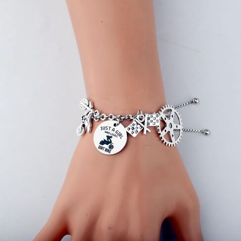 MAOFAED Dirt Bike Gift Motocross Gift Just AGirl Who Loves Dirt Bike Bracelet Gift For Her Dirt Bike Lover Gift in Saudi Arabia