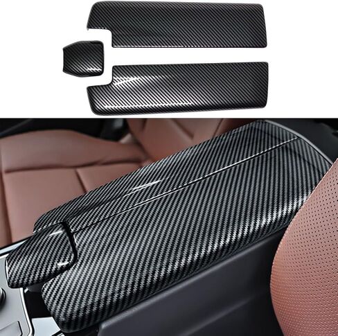 Interior Center Console Armrest Storage Box Panel Cover Trim for Mercedes Benz E Class W212 Accessories 2010-2015 and CLS W218 2012-2017 (Not Real Carbon) in Saudi Arabia