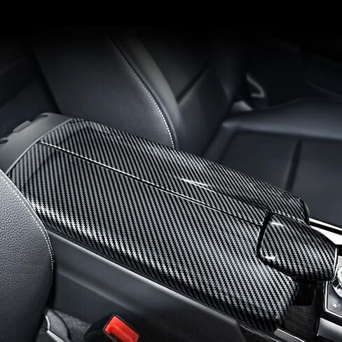 Interior Center Console Armrest Storage Box Panel Cover Trim for Mercedes Benz E Class W212 Accessories 2010-2015 and CLS W218 2012-2017 (Not Real Carbon) in Saudi Arabia