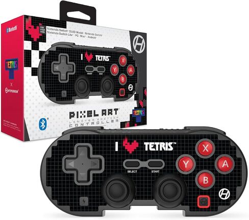 Hyperkin Limited Edition Pixel Art Bluetooth Controller Official Tetris™ Edition - مرخص رسميًا - لجهاز Nintendo Switch®، والكمبيوتر الشخصي، وMac®، وAndroid®، وiOS® (Hyper Gradient) in Kuwait