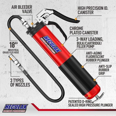 Steinbrücke Heavy Duty Professional Pistol Grip Grease Gun 6000 Psi مع خرطوم مرن 18 بوصة in Kuwait