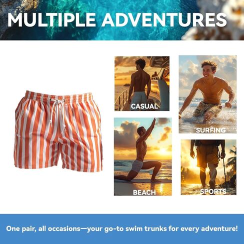 Boys Swim Trunks with Compression Liner Beach Shorts Quick Dry Board Bathing Suit Travel Essential in Saudi Arabia