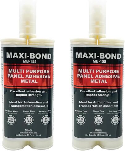 Maxi-Bond Multi-Purpose Panel Adhesive Metal, Two Part Epoxy Adhesive, Non-Sagging, High Strength, Bond to Molding Compound Panels, Metal, Fiberglass - Panel Bond Adhesive (MB-155) (1) in Saudi Arabia