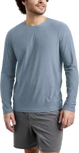 ODODOS Men's Long Sleeve Performance T-Shirt - Stratum Tech Tee, Ultra Soft Moisture Wicking UPF 50+ - The Ascent Series in Saudi Arabia