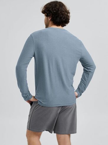 ODODOS Men's Long Sleeve Performance T-Shirt - Stratum Tech Tee, Ultra Soft Moisture Wicking UPF 50+ - The Ascent Series in Saudi Arabia