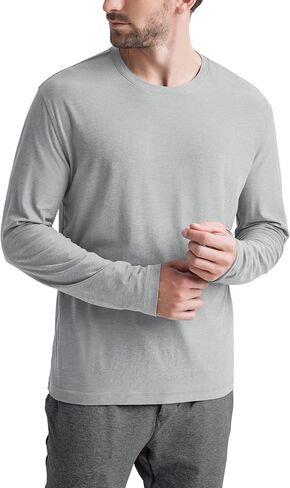 ODODOS Men's Long Sleeve Performance T-Shirt - Stratum Tech Tee, Ultra Soft Moisture Wicking UPF 50+ - The Ascent Series in Saudi Arabia