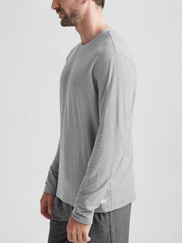 ODODOS Men's Long Sleeve Performance T-Shirt - Stratum Tech Tee, Ultra Soft Moisture Wicking UPF 50+ - The Ascent Series in Saudi Arabia
