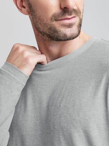 ODODOS Men's Long Sleeve Performance T-Shirt - Stratum Tech Tee, Ultra Soft Moisture Wicking UPF 50+ - The Ascent Series in Saudi Arabia