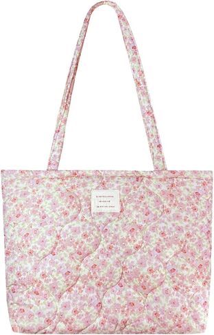 Sunwel Fashion Top Zipper Women Floral Quilted Tote Bag for Work Travel Gym Shopping Beach in Saudi Arabia