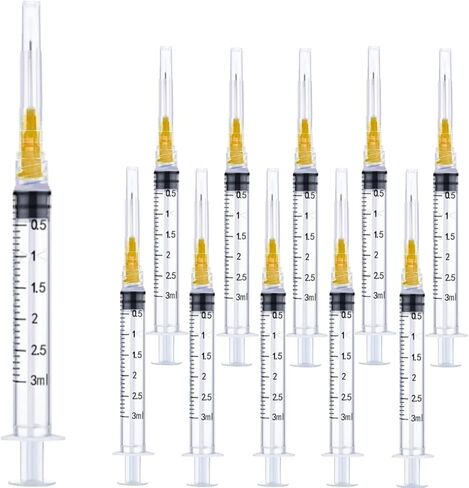 1cc 1ml with 25 Gauge 5/8 Inch, Sterile Lab Utensils Scientific Research, Industrial Dispensing or Liquid Measuring - Pack of 50 in Saudi Arabia