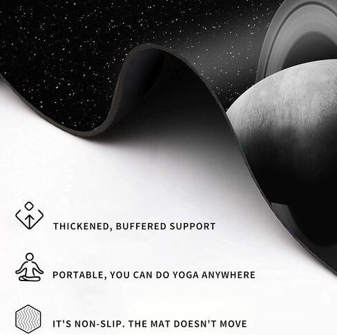 Cifupy Yoga Mat Double-Sided Non Slip Exercise Mat Eco Friendly TPE Fitness Exercise Mat With Carrying Strap & Storage Bag Workout Mat for Yoga, Pilates and Floor Exercises in Kuwait