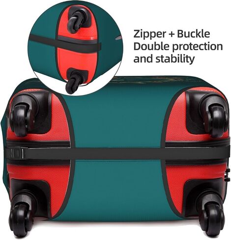 World Travel Luggage Covers and Luggage Tags Tsa Approved, Elastic Washable Fashionable Anti-Scratch Protector, Birthday Gifts for Men Women (M 22-25 Inch Luggage) in Kuwait