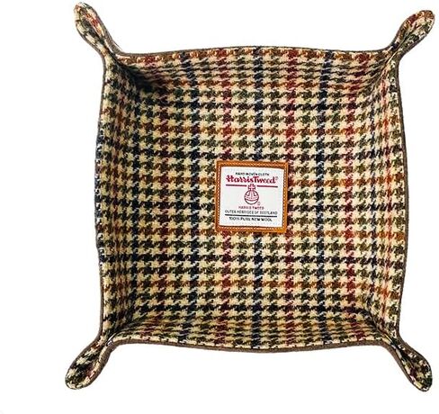 Harris Tweed Wool Valet Tray - Handcrafted Desk Organizer with Brass Snaps,Versatile Storage for Keys, Coin, Jewelry, and More in Saudi Arabia