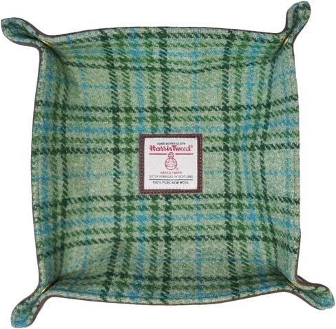 Harris Tweed Wool Valet Tray - Handcrafted Desk Organizer with Brass Snaps,Versatile Storage for Keys, Coin, Jewelry, and More in Saudi Arabia