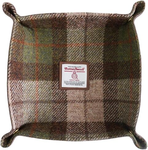 Harris Tweed Wool Valet Tray - Handcrafted Desk Organizer with Brass Snaps,Versatile Storage for Keys, Coin, Jewelry, and More in Saudi Arabia