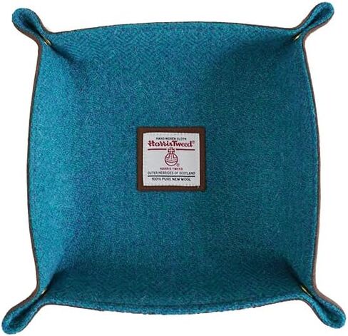 Harris Tweed Wool Valet Tray - Handcrafted Desk Organizer with Brass Snaps,Versatile Storage for Keys, Coin, Jewelry, and More in Saudi Arabia
