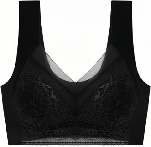 3pcs Set Wireless Bras for Women Floral Contrast Lace Comfy & Breathable Full Coverage Support Women's Bras for Everyday Wear in Saudi Arabia