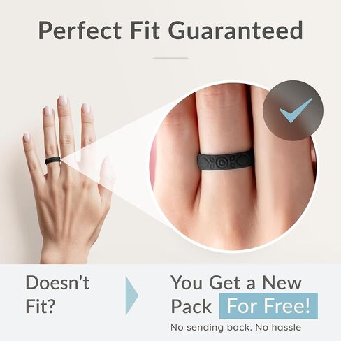 ThunderFit Silicone Wedding Bands for Women, Inner Arc Breathable Rubber Engagement Rings 5.5 mm Wide 1.8 mm Thick - 1/4/6/8/10 Variety Multipack in Saudi Arabia