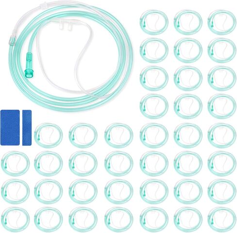 7 Foot Green Nasal Cannulas for Oxygen, Standard Kink Resistant Cannula Nasal Tubing for 0xygen - 4 Pack Oxygen Cannula with 1 Pair Ear Cusions in Saudi Arabia