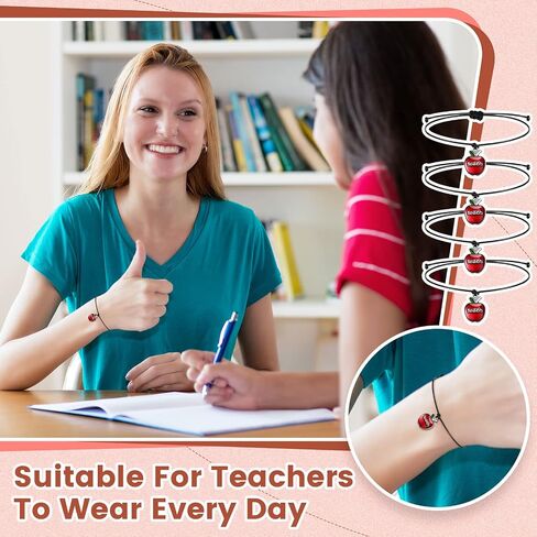 Sureio 36 Pcs Teacher Gifts for Women, Teacher Bracelets with Blessing Card Bangle Adjustable Bracelet Thank You Appreciation Gifts for Graduation, Birthday in Saudi Arabia