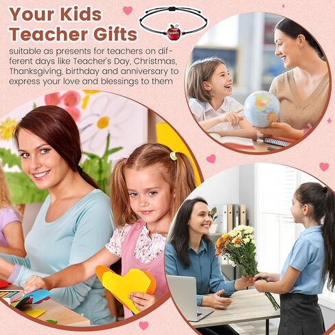 Sureio 36 Pcs Teacher Gifts for Women, Teacher Bracelets with Blessing Card Bangle Adjustable Bracelet Thank You Appreciation Gifts for Graduation, Birthday in Saudi Arabia