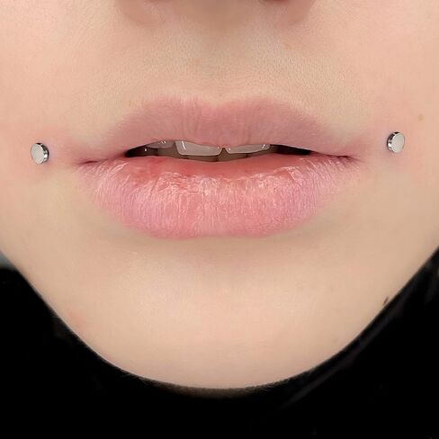 16G Labret Cheek Tongue Rings Surgical Steel Monroe Lip Piercing Jewelry Barbell Rings Kits Ultra-long Bar Length 14/16/19/22/25mm in Saudi Arabia