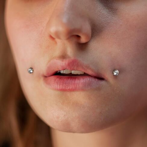 16G Labret Cheek Tongue Rings Surgical Steel Monroe Lip Piercing Jewelry Barbell Rings Kits Ultra-long Bar Length 14/16/19/22/25mm in Saudi Arabia