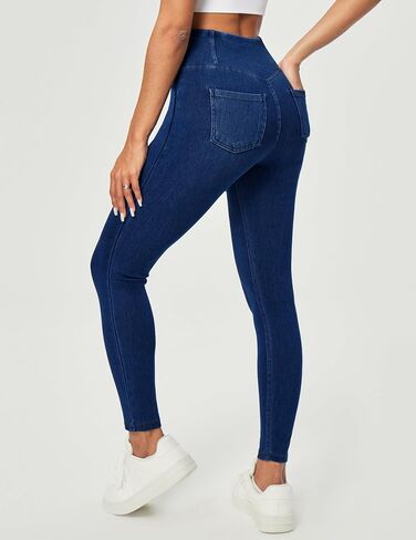 Heathyoga Crossover Jeggings for Women Tummy Control Pull on Stretchy Jeans for Women High Waisted Skinny Jeans in Saudi Arabia