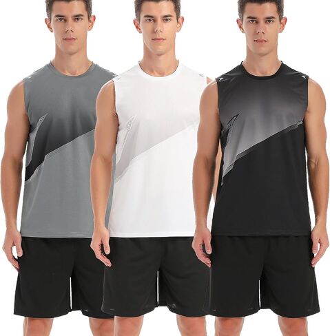 Boomcool Tank Top Men Shirt & Short Orcyoutless Gym Gym Clothes Dry Dry for Active in Kuwait