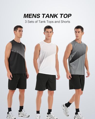 Boomcool Tank Top Men Shirt & Short Orcyoutless Gym Gym Clothes Dry Dry for Active in Kuwait