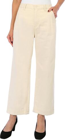 UNIONBAY Women's Utility Stretch Twill Wide Leg Cropped Ankle Pant in Saudi Arabia