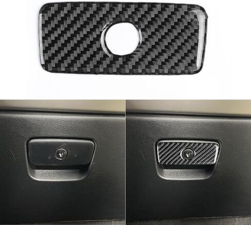 Car Glove Box Handle Switch Decal Storage Box Sticker Cover Real Premium 3K 3D Effect Carbon Fiber Auto Interior Accessories Trim Compatible with Jeep Grand Cherokee 2012-2021 Black, JPGE1221 in Kuwait