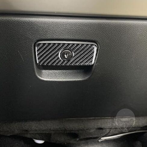 Car Glove Box Handle Switch Decal Storage Box Sticker Cover Real Premium 3K 3D Effect Carbon Fiber Auto Interior Accessories Trim Compatible with Jeep Grand Cherokee 2012-2021 Black, JPGE1221 in Kuwait