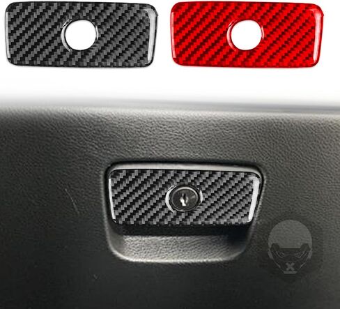 Car Glove Box Handle Switch Decal Storage Box Sticker Cover Real Premium 3K 3D Effect Carbon Fiber Auto Interior Accessories Trim Compatible with Jeep Grand Cherokee 2012-2021 Black, JPGE1221 in Kuwait