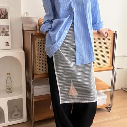Women Lace Skirt Y2k Skirt Coverup Skirt See Through Lace Layered Skirt Mesh Stacked Wrap Skirt Korean Streetwear in Kuwait