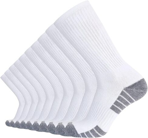 10P Pack Pack Men Cotton Performance Duty Socks ، Athletic Crew Anti Plistters Cushion Socks in Kuwait